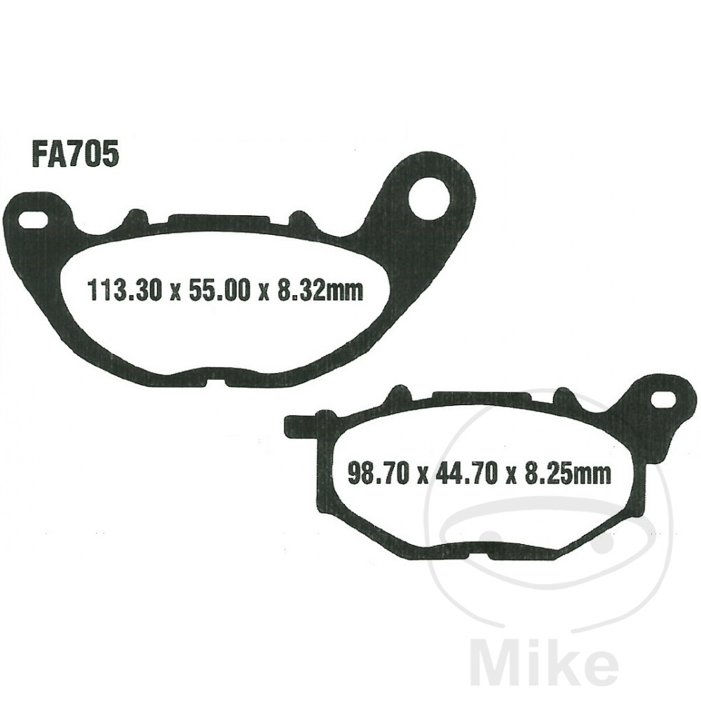 EBC carbon brake pads SCOOTER - Picture 1 of 1