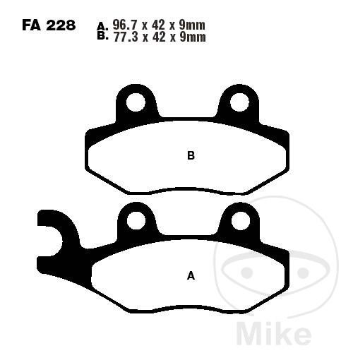 EBC Standard brake pads SCOOTER ALTN: 7870218 - Picture 1 of 1