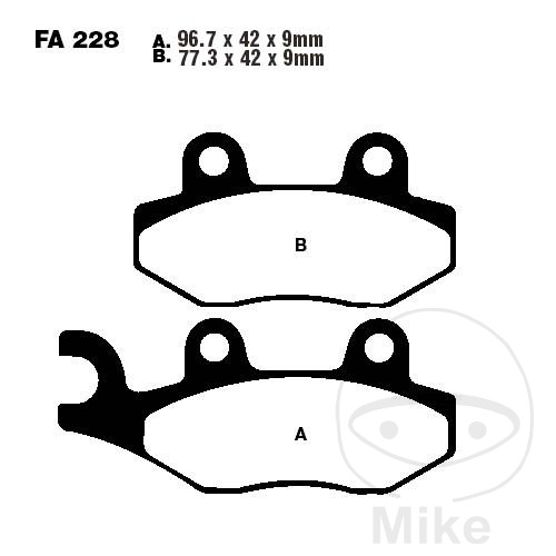 EBC Plaquettes de frein standards SCOOTER ALTN: 7870218 - Afbeelding 1 van 1