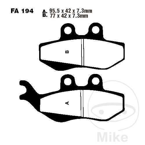 EBC carbon brake pads SCOOTER ALTN: 7872195 - Picture 1 of 1