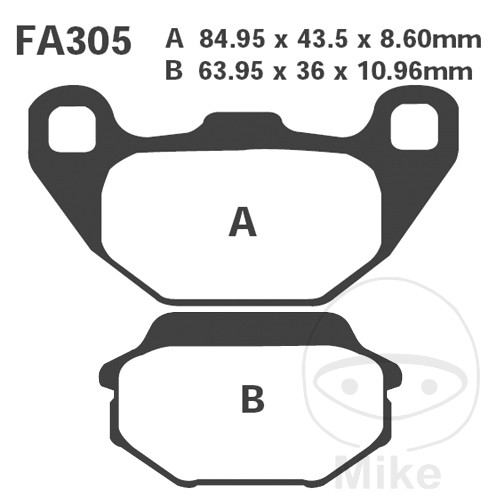 EBC SCOOTER Carbon Brake Pads - Picture 1 of 1