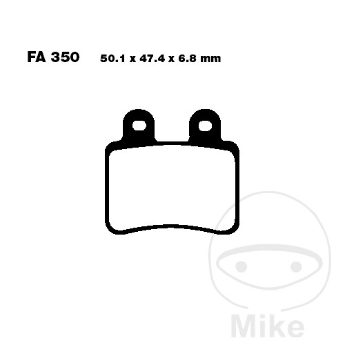 EBC plaquettes de frein en carbone SCOOTER ALTN: 7872740 - Photo 2/2