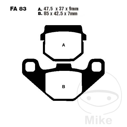 EBC SINTERED BRAKE PADS HH SCOOTER ALTN: 7870249 - Picture 1 of 1