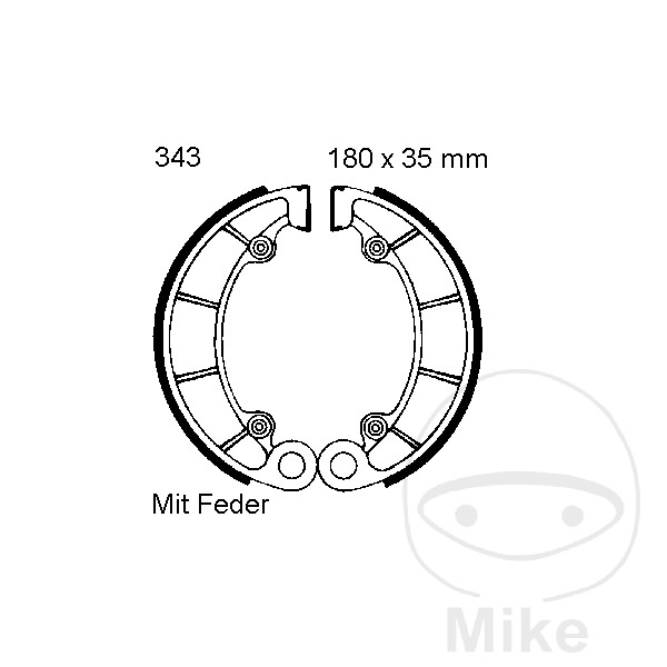 EBC spring brake shoes - Picture 1 of 1