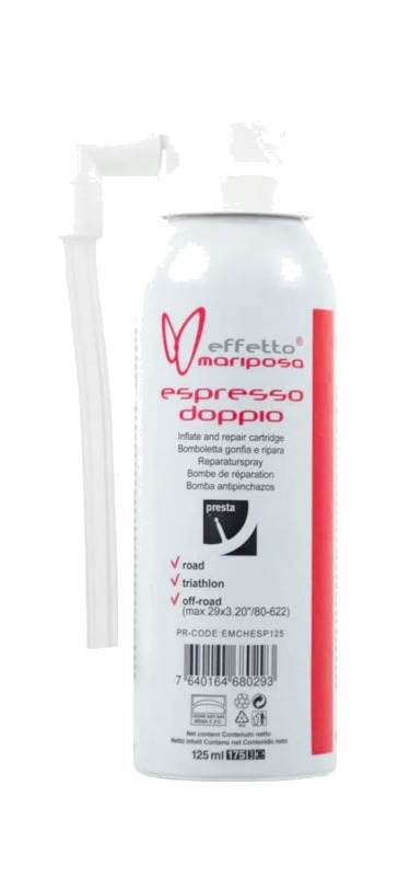 spray reparación pinchazos para bicicleta doble espresso doppio spray 125ml