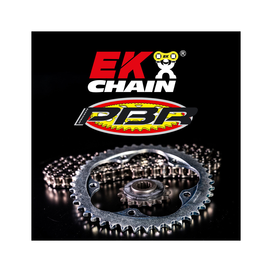 kit de transmisión con cadena, piñón y corona ultraligero para moto ek/pbr 520srx2 14/50