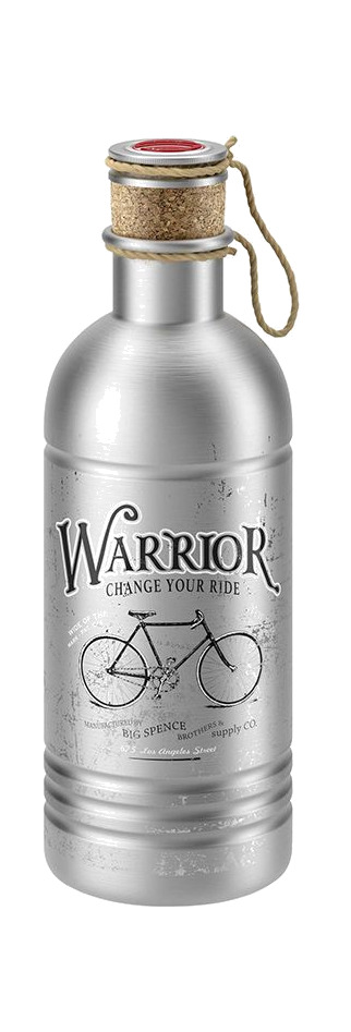 bidón botellin aluminio warriors 600ml
