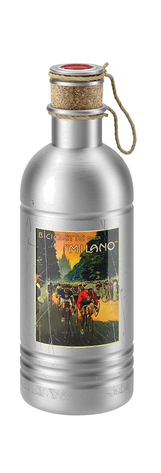 bidón botellin aluminio vintage biciclette milano 600ml