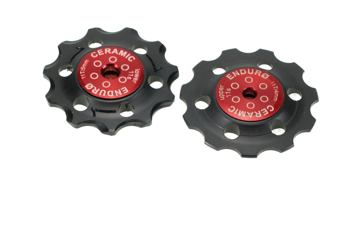 roldanas mecanizadas para cambio trasero con rodamientos cerámicos bkcj-0190 sram (4mm bolt upper/5mm lower) 11 speed