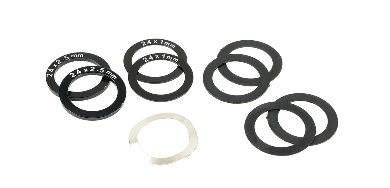 kit de espaciadores para eje de caja pedalier spk-54101 24mm