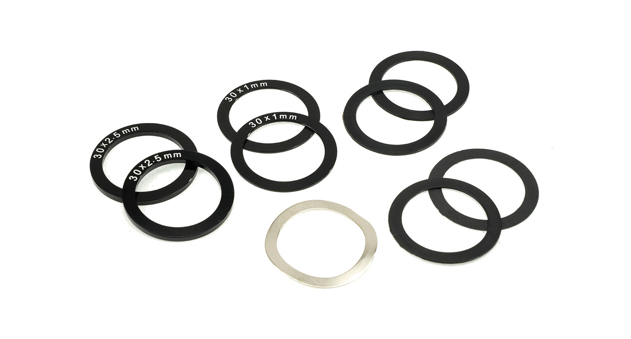 kit de espaciadores para eje de caja pedalier spk-54119 30mm