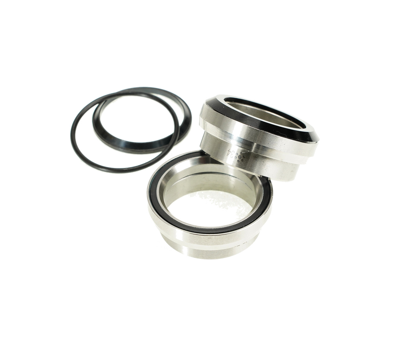 juego de dirección externa de acero inoxidable con rodamientos de contacto angular para cuadros con tubo de dirección hdk-0008 1-1/8 34mm 30.2mm