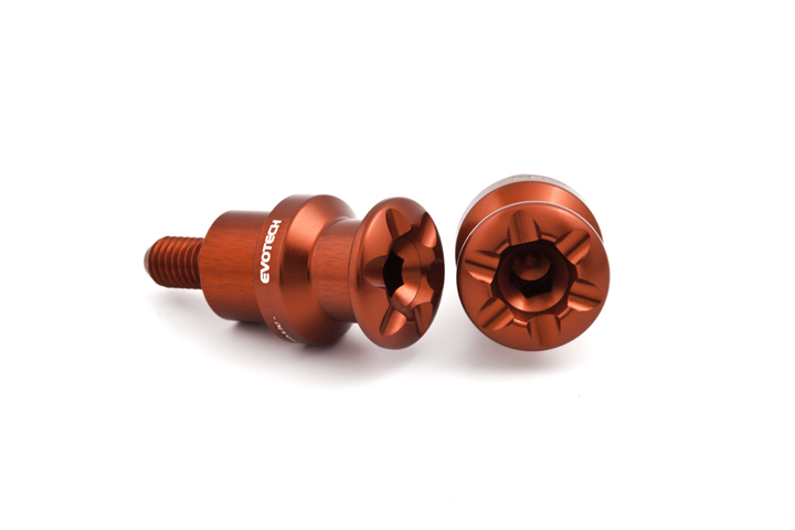 soportes de caballete trasero largos m8 evotech - fabricados en aluminio aeronáutico cnc