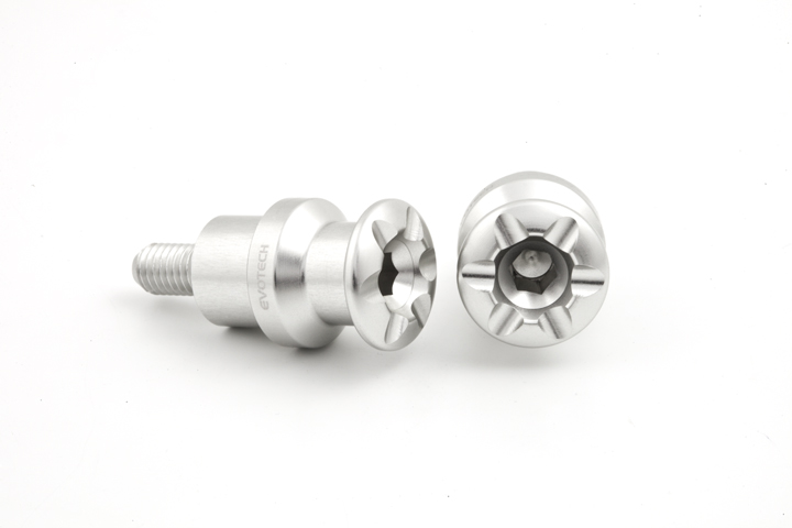 soportes de caballete trasero largos m8 evotech - fabricados en aluminio aeronáutico cnc