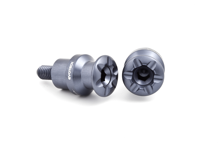 soportes de caballete trasero largos m8 evotech - fabricados en aluminio aeronáutico cnc
