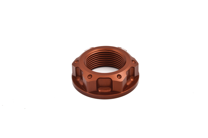 tuerca mecanizada de aluminio ergal thunderbolt #009 de evotech - plata