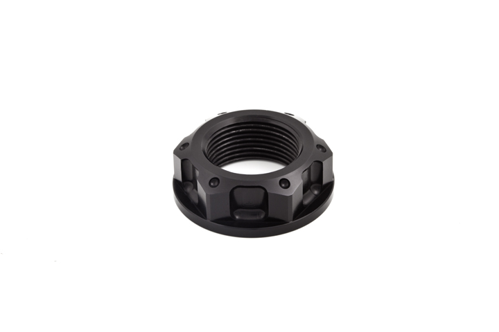 tuerca mecanizada de aluminio ergal thunderbolt #009 de evotech - plata