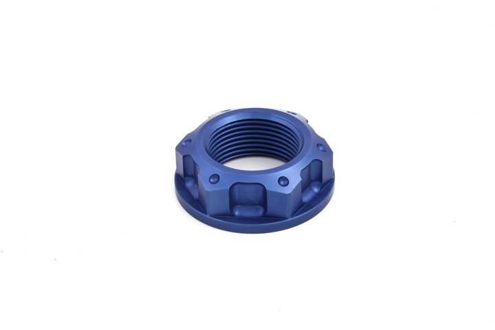 tuerca mecanizada de aluminio ergal thunderbolt #009 de evotech - plata