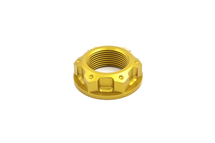 tuerca mecanizada de aluminio ergal thunderbolt #009 de evotech - plata