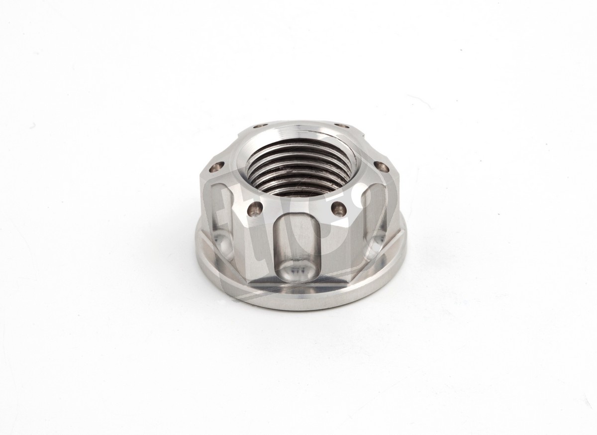 tuerca mecanizada aluminio ergal thunderbolt #017