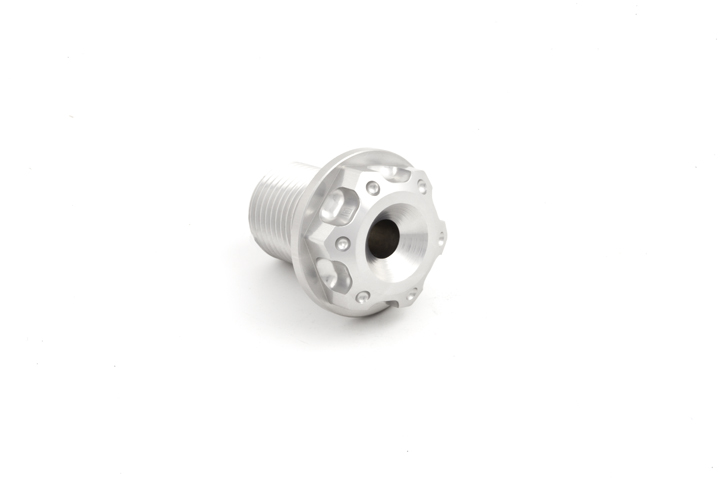 tuerca mecanizada aluminio ergal thunderbolt #061
