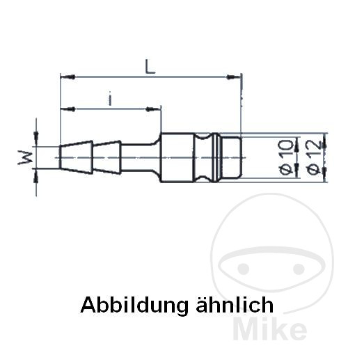 boquilla de aire insertable lw 6 mm