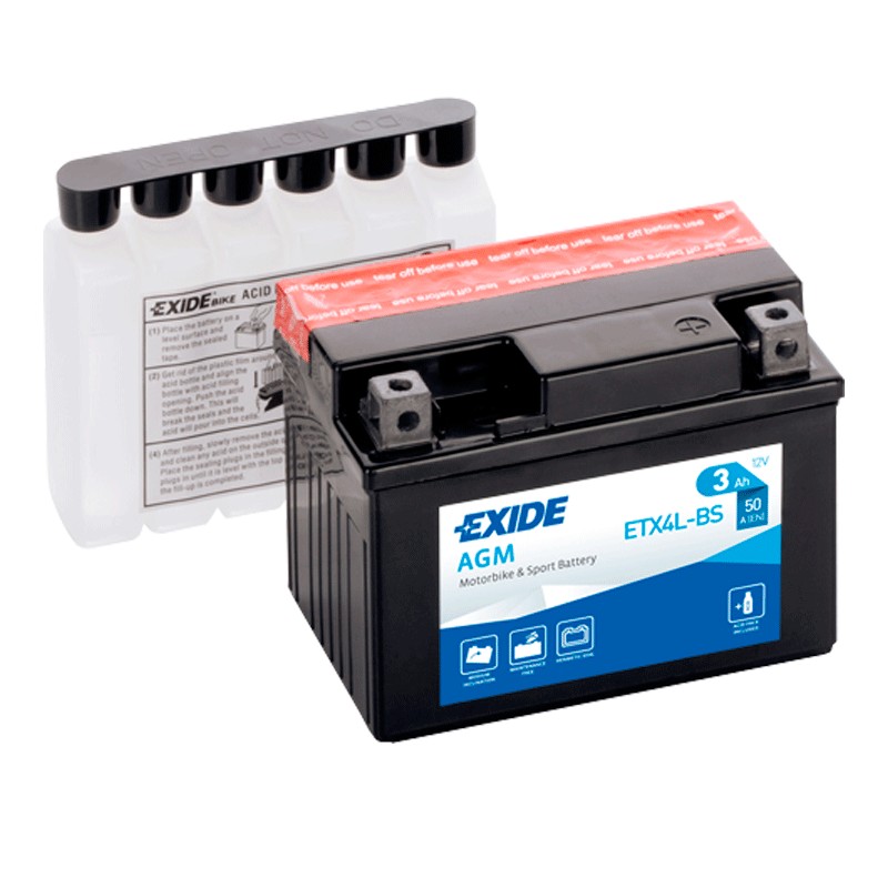 EXIDE YTX4L-BS Motorcycle Battery - Picture 1 of 1