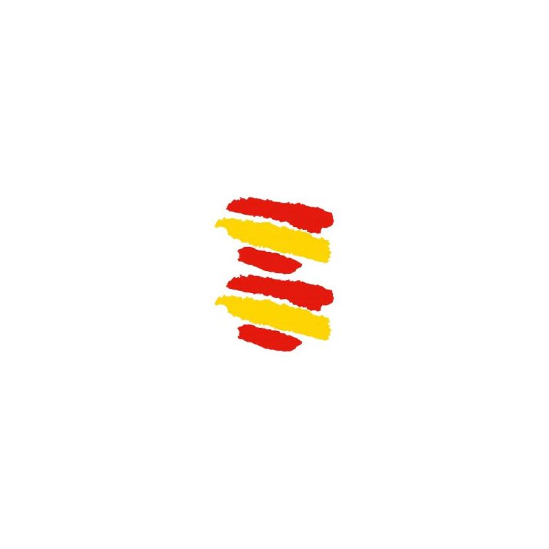 pegatina adhesivo trazos españa  6x8 cm