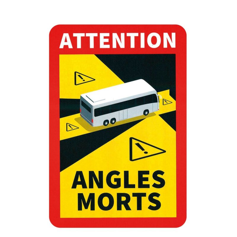pegatina adhesivo ángulos muertos para vehículos de transporte (25x17cm)