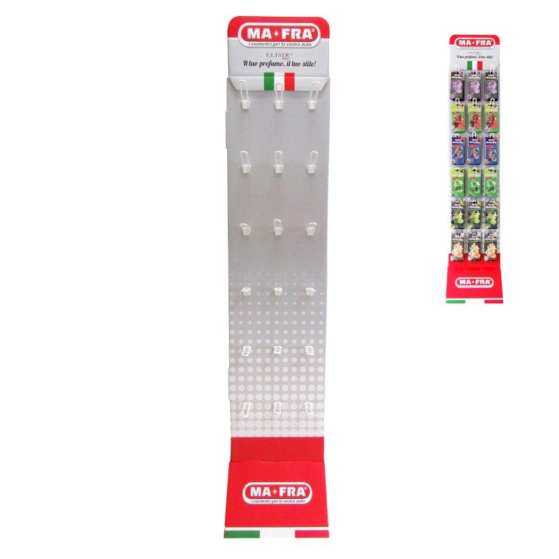 expositor 18 ganchos para ambientadores de coche lucky star 18 170x34x5 cm