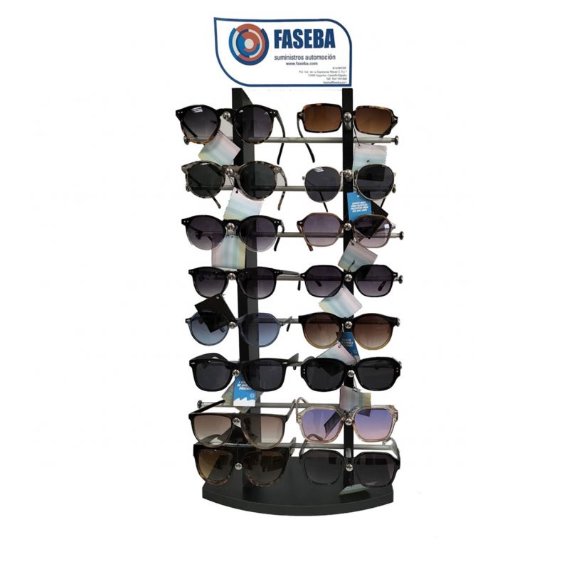 expositor de madera para gafas