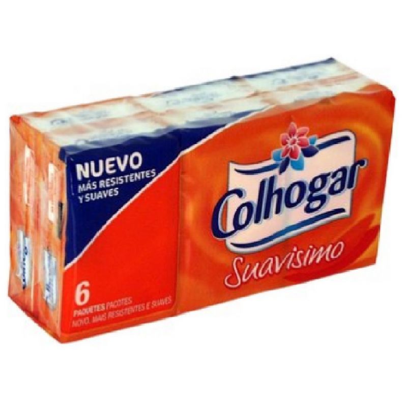 kit 6 paquetes pañuelos de papel  colhogar