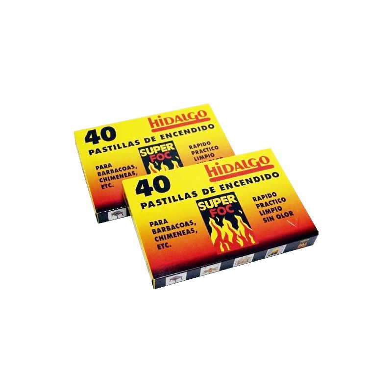 caja 40 pastillas para encender fuego