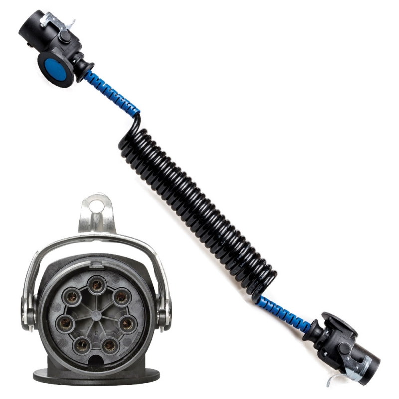 cable poliuretano con enchufe de remolque 7 polos ebs/abs 24v 3.5 m