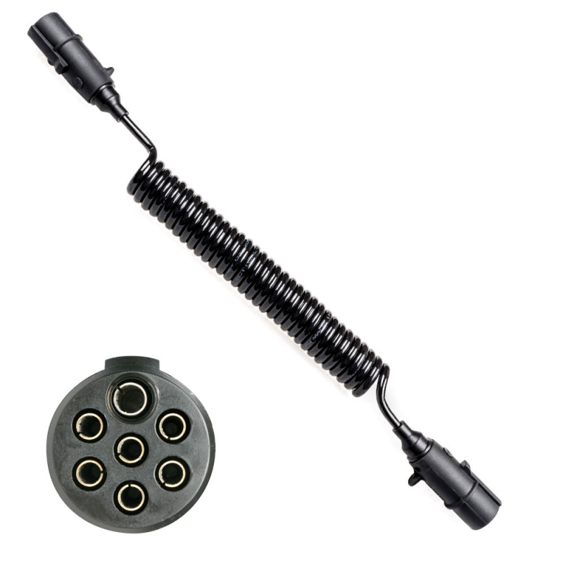 cable electrico poliuretano con enchufe de remolque 7 polos type n 4.5 m