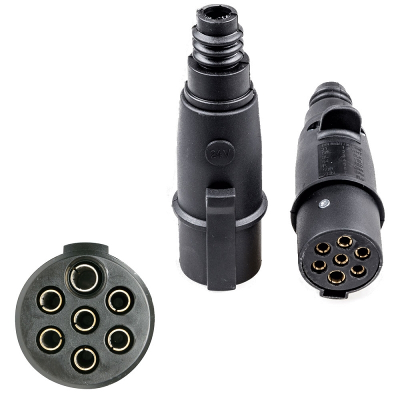 adaptador enchufe eléctrico remolque type n/ type s 24v