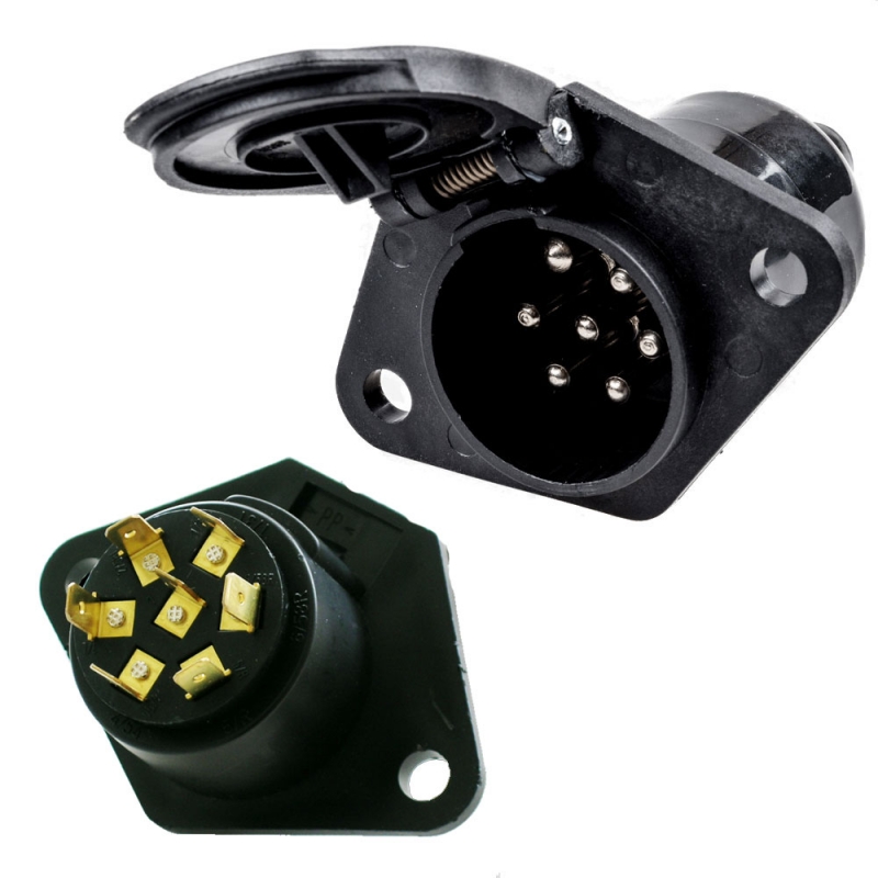 conector enchufe eléctrico remolque con terminales type n 24 v