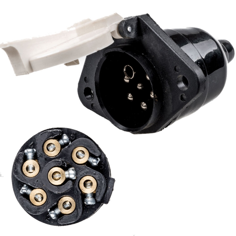 conector enchufe eléctrico remolque con tornillos  type s 24v