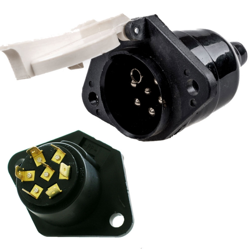 conector enchufe eléctrico remolque con terminales  type s 24v