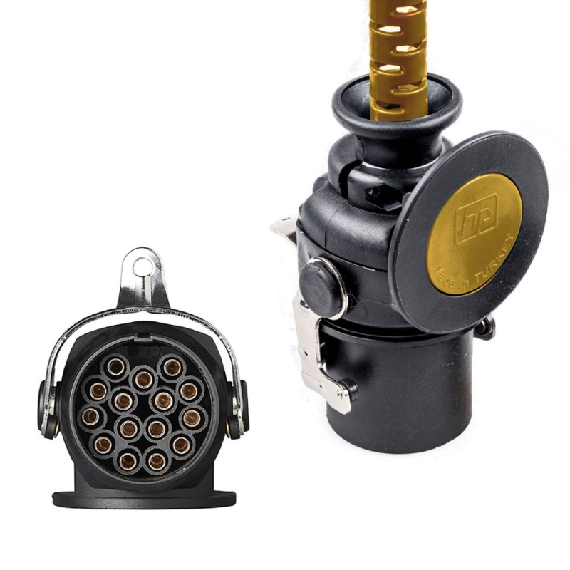 adaptador enchufe eléctrico remolque 15 polos  24v