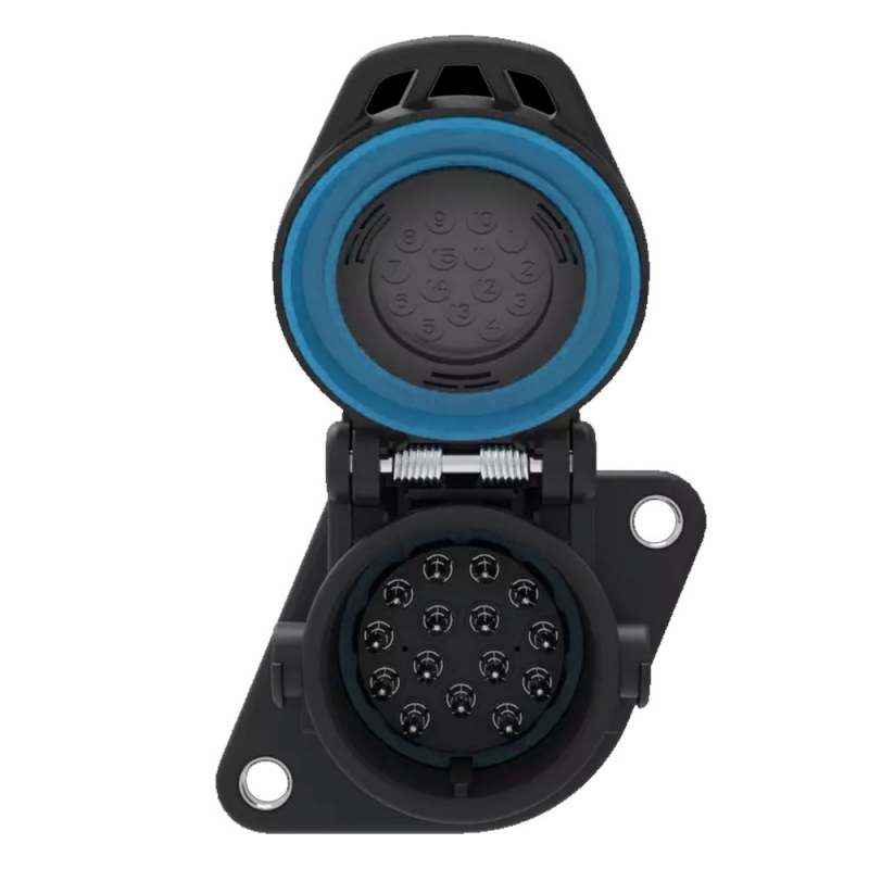 FASEBA Conector enchufe eléctrico remolque 15 polos con tornillos 24V - Imagen 3 de 4