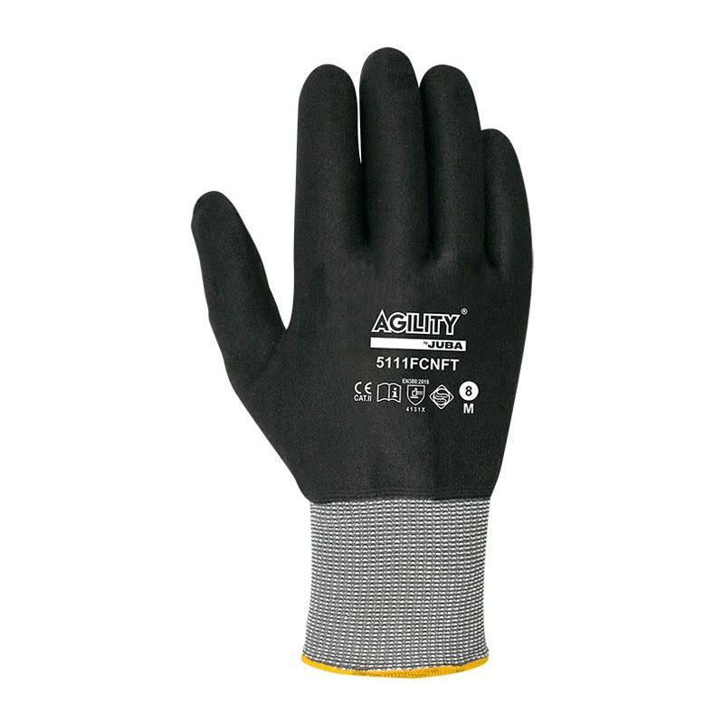 guante de trabajo nylon recubrimiento de nitrilo juba agility