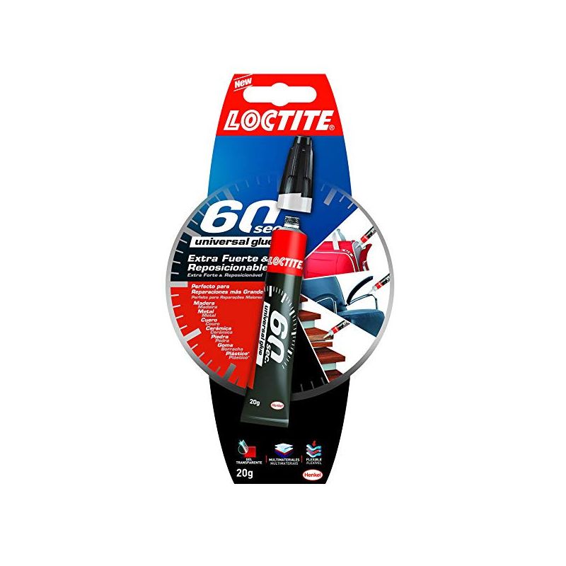 pegamento secado rápido 60 segundos  loctite 20 gr