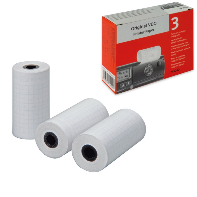 kit 3 rollos papel para tacografo digital