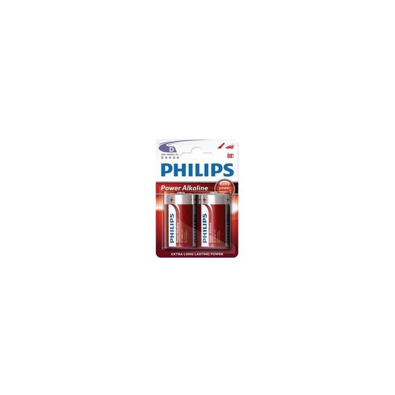 blister 2 pilas alcalinas  philips lr20