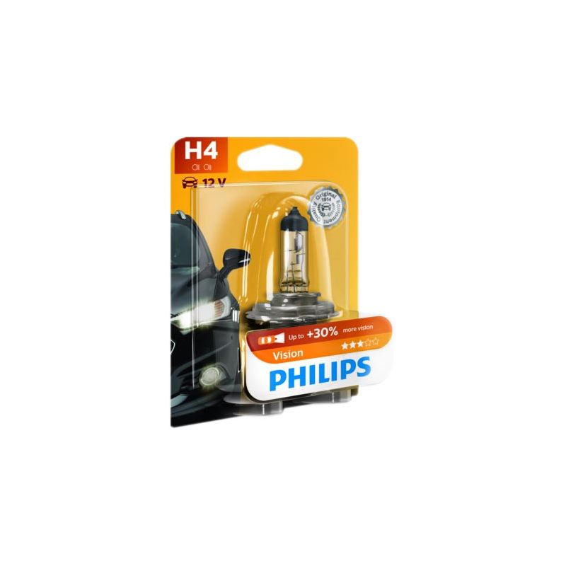 lampara bombilla  h4 vision philips 12v 60/55w p43t-38