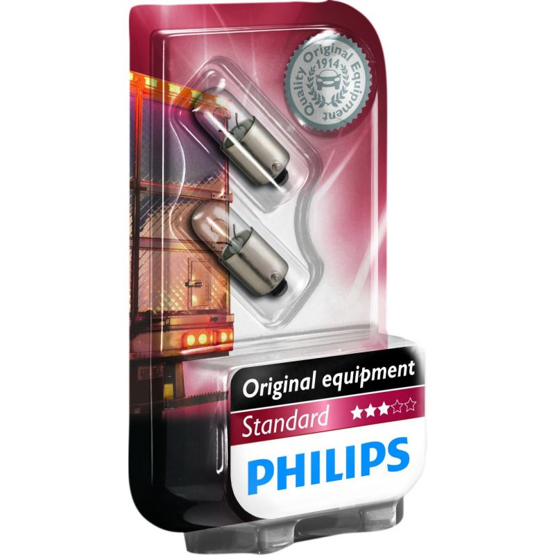 blister 2 bombillas estandar  taw philips 24v 4w ba9s