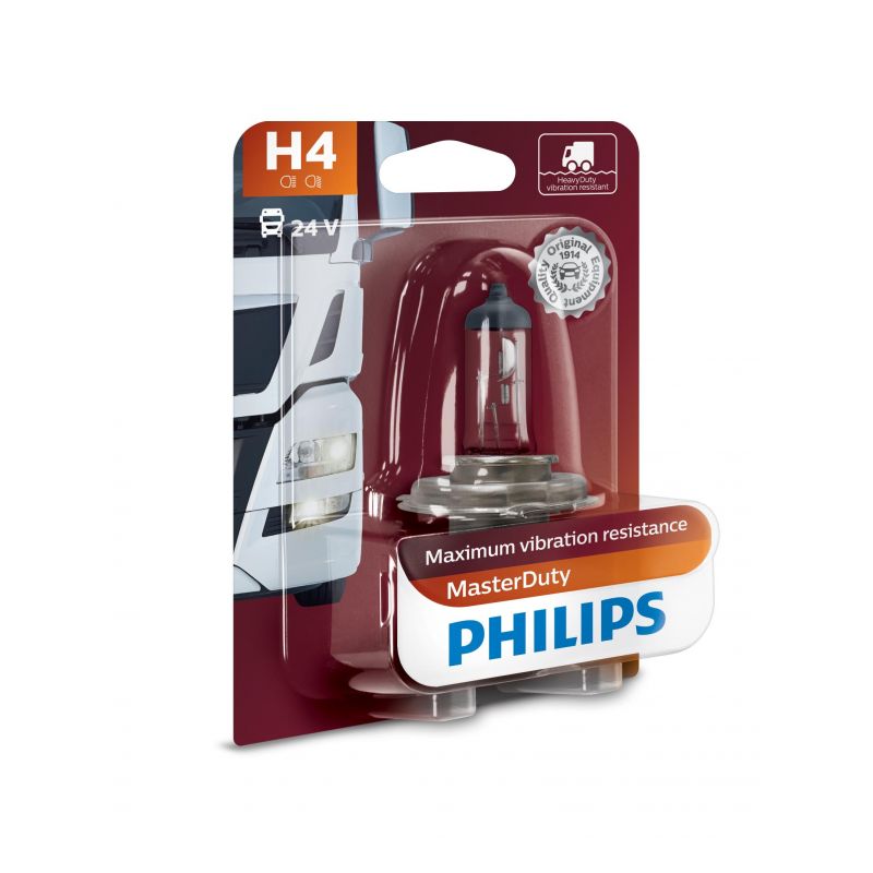 lampara bombilla  h4 masterduty philips 24v 75/70w p43t-38