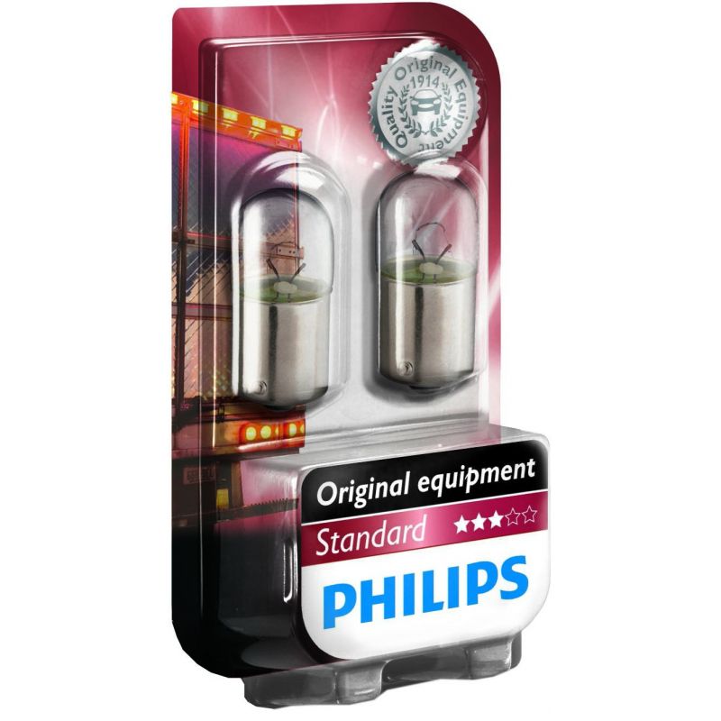 blíster 2 bombillas estandar  r10w philips 24v 10w ba15s