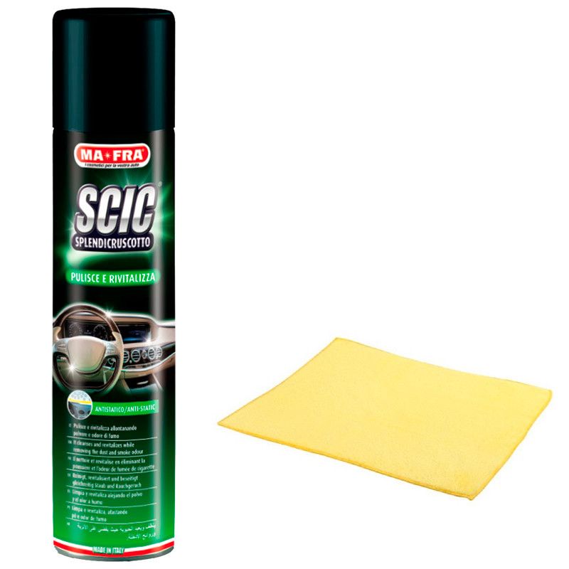 limpia salpicadero higienizante con bayeta scic green 600 ml